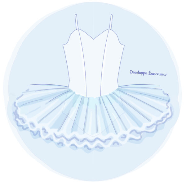 Stretch Tutu Pattern - Tutu Top Camisole with Empire Line and Princess Seams Pattern  and Stretch Tutu Panty (Extra Small Adult)